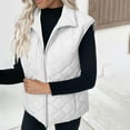 thumbnail image 6 of Diufon Winter Vest for Women Lightweight Zip up Sleeveless Padded Warm Jackets Stand Collar Coats with Pockets, 6 of 9