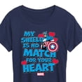 thumbnail image 3 of Marvel - Captain America My Shield Valentine Short Sleeve Graphic T-Shirt, 3 of 5