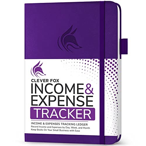 Título del producto: Rastreador de Ingresos y Gastos Clever Fox - Libro de Contabilidad y Registro de Gastos para Pequeñas Empresas - Con Bolsillo para Recibos - Sin fechas, A5, 5.8" x 8.3", Tapa Dura