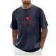 thumbnail image 4 of Camisas de Manga Larga para Hombres Imprimir Casual Cuello Redondo Blusa de Manga Corta, Camisas de Lino para Hombres, 4 of 7