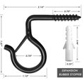 thumbnail image 3 of Naiovety Gancho de luz de cadena de 20 piezas con hebilla de seguridad Percha Q roscada Tornillo de techo de metal resistente para plantas al aire libre Iluminación y accesorios Naiovety HA036557-00, 3 of 6