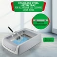 thumbnail image 2 of SUMMIT Cat Reusable Litter Tray Compatible with Petsafe Scoop-Free Cat Litter Box, Stainless Steel Tray with Litter Scooper Included, Compatible with All Litter Box Tray, Odor and Stain Resistant, 2 of 7