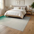 ODIKA 6'x9' Washable Area Rug Cream Graduated Ombre Zigzag Stripes ...