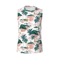 thumbnail image 6 of Lsque Hawaii Palms Print Men's Cotton Blend Sleeveless Muscle Shirts (S-3XL)- Moisture Wicking, Odor Protection, UPF 30+,, 6 of 8