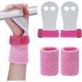 thumbnail image 1 of Conjuntos de muñequeras y agarres de gimnasia para niños jóvenes, agarres de mano para gimnasia, protección de palmas y soporte para muñecas para barras de gimnasia, accesorios deportivos, 1 of 5