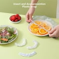 thumbnail image 6 of Food Wrap 100PCS Disposable Food Cover 11.42x7.48x0.79in,Plastic Storage Film for Leftovers, Secure Seal Keeps Meals Fresh, Ideal for Kitchen Use(Clear), 6 of 6