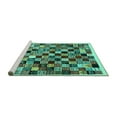 thumbnail image 2 of Ahgly Company Machine Washable Indoor Rectangle Abstract Turquoise Blue Contemporary Area Rugs, 5' x 8', 2 of 4