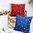 thumbnail image 6 of 4th of July Decorations Pillow Covers 18x18 Set of 2 Red Blue White Stars Throw Pillow Covers Independence Day Patriotic Pillowcase for Home Decor Outdoor Office, 6 of 6