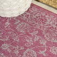 thumbnail image 6 of JONATHAN Y SANTA MONICA 5' Square Area Rug, Tela Bohemian Textured Weave Floral - Fuchsia/Light Gray, SMB100G-5SQ, 6 of 7