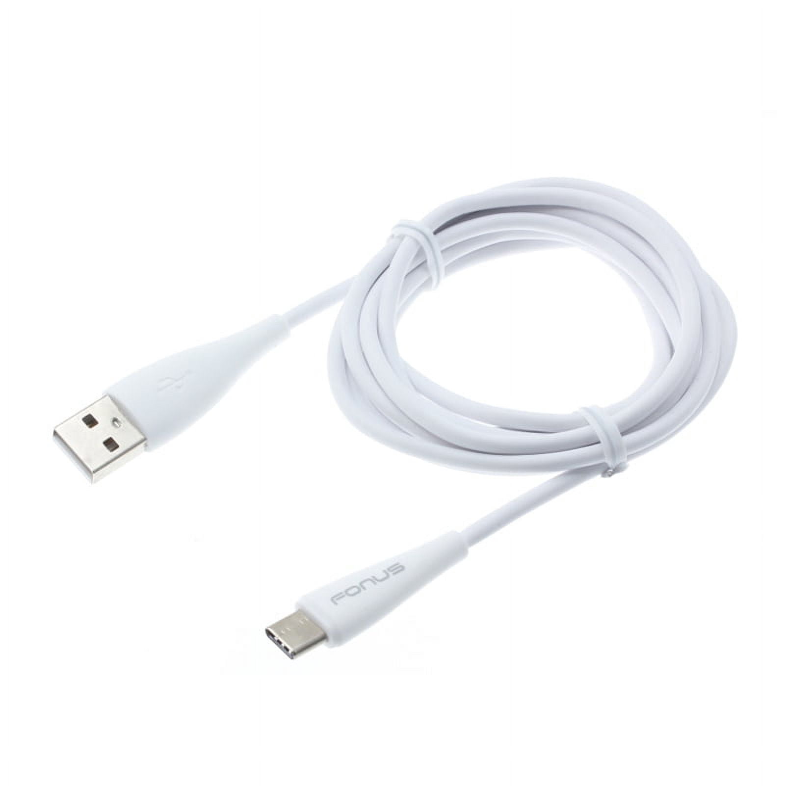 Type-C 10ft USB Cable w 2-Port USB Car Home Charger A9Q for LG G7 ThinQ, Stylo 4 - Motorola One, Moto Z4 Z3 Play Z2 Play Z Play Droid Force Droid X4 G7 Power Play G6 - Nokia 8, 7.1, 3.1 Plus