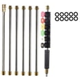 thumbnail image 1 of 10FT Gutter Cleaning Tool Pressure Washer Extension Wand with 6 Nozzle Tips,1/4In Quick Connect,Power Washer Accessories, 1 of 7
