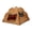 Brown M, variant on Pet Tent Cats Dog Bed Portable Folding Cat Shelter Tent Insect Proof Ventilated Breathable Mesh Pet Nest Detachable Cleanable for Cat Puppy Pets Use 15.75×15.75x14.96in Beige M