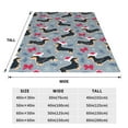 thumbnail image 3 of Cauagu Christmas Hat Dachshund Pattern Flannel Bed Blankets,Fleece Blanket Comfortable Air Conditioning Blanket for Sofa Bed Travel Couch & Living Room -80"x60", 3 of 8