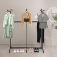 thumbnail image 2 of Clothing Retail Rack, 6 Arms Garment Rack with Wheels, Adjustable Shirt Rack, 2 of 11