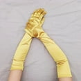 thumbnail image 5 of Nvzi Guantes de satén de estilo ópera, de talla clásica para adultos, de 21,7" (dorados), 5 of 5