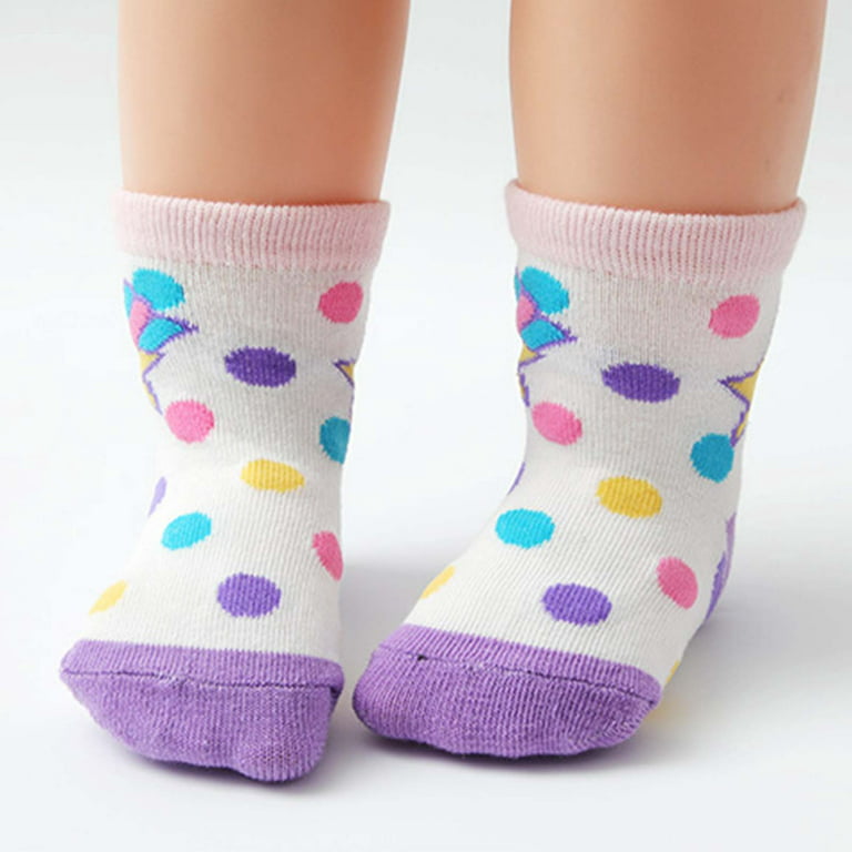 Non Slip Baby Toddler Socks- 12 Pairs Anti Skid Cotton Socks with Grips  Breathable for Unisex Kids Boys Girls 0-5 Years
