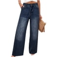 thumbnail image 2 of Wide Leg Jeans for Women High Waisted Denim Pants with 5 Pockets Boyfriend Jeans Trendy Casual Bottom Y2k 90s Vintage Hip Hop Loose Long Trousers Streetwear 2026 Summer Vacation Outfits, 2 of 7