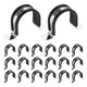 thumbnail image 1 of Uxcell 20pcs M48 Abrazadera de Tubo de Acero Inoxidable con Goma, Abrazadera de Cable con Acolchado EPDM, Clip de Abrazadera de Tubo en U Aislado para Automotriz Industrial Marino Doméstico, 1 of 7