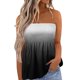 thumbnail image 1 of Gibobby Camiseta sin mangas Bandeau sin tirantes a rayas para mujer, camiseta informal sin mangas para vacaciones de verano, camiseta holgada de tubo para vacaciones(Negro,XG), 1 of 5