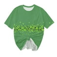 thumbnail image 2 of Otvok Womens Casual St. Patrick'S Day Printed T-Shirt Round Neck Short Sleeve Tops, 2 of 6