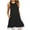 Black, variant on WIZUTIZ Sundresses for Women Loose Swing High Rise Mini Dress Solid Shift Dress Round Neck Sleeveless Pleated Dress for Women's Lace Trim with Pockets Super Soft Date Dress Black XXL