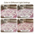 thumbnail image 7 of ODIKA 6'x9' Ultra-Soft Area Rug, Mauve Distressed Damask Motifs Vintage Scroll Border Trellis None Washable, Bare feet friendly, Silk-Touch for Guest Room, Bedroom, 7 of 7