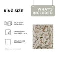 thumbnail image 2 of Regency Heights King Size Cotton Flannel Sheet Set, 4-Piece Flannel Bed Sheets King, 100% Cotton Bed Sheets Set with Deep Pocket, Tan Woodland Winter, 2 of 6