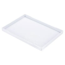 Uxcell 14x10" Fast Food Tray, Plastic Reusable Multi-Purpose Rectangle Serving Tray Wood Texture White