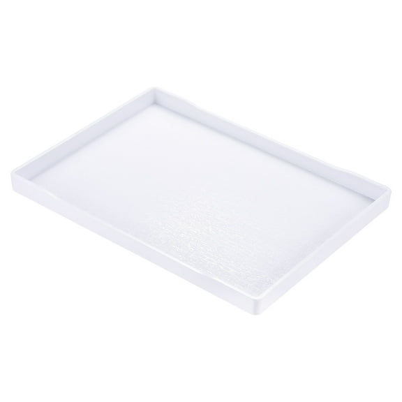 Uxcell 14x10" Fast Food Tray, Plastic Reusable Multi-Purpose Rectangle Serving Tray Wood Texture White