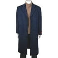 thumbnail image 1 of Stylish Classic Single Breasted Overcoat Mens Dress Coat Dark Brown In 65% Wool Topcoat, 1 of 1