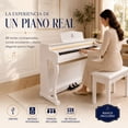 thumbnail image 2 of Piano Teclado Blanco Audiotek 88 Teclas Contrapeso Incluye Banco y Pedales, 2 of 8