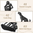 thumbnail image 3 of Sziqiqi Handmade Iron Couple & Dog Statue: Timeless Black Metal Art Piece for Bookshelf Mantel, Romantic Gift for Her 7.2”, 3 of 8