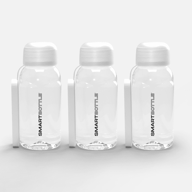 Smartbottle Bouteille d'Eau Réutilisable Mini Compacte, Naturelle, 250 ml / 8 Oz, Lot de 3