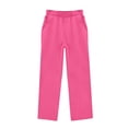 thumbnail image 7 of Lutiedan Sweatpants for Girls Wide Leg Athletic Workout Running Pants High Waisted Jogger Pants with Pockets,Hot Pink,10-11 Years, 7 of 7