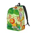 thumbnail image 2 of Daiia African Animals in the Jungle Vintage Canvas Backpack for Men and Women ,Hiking Backpack,Travel Laptop Bag for School,Large Capacity Backpack, 2 of 8