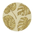 thumbnail image 4 of Acheng Round Tablecloth Palm Leaves with Lush Branches and Leaves Tropical Jungle Palm Leaves with Charming Colors 42-46, 4 of 8