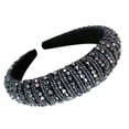 thumbnail image 2 of Minnieouse Diademas con cuentas de cristal con purpurina, tocado con cierre de punto ancho, accesorios para peinados, tocados para mujeres y Accesorio para el cabello Azul, 2 of 6