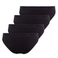 thumbnail image 1 of SKINY Ladies Rio Briefs, Paquete de 4 - Ropa Interior, Calzoncillos, Algodón, Cintura con Logotipo, Costilla fina, Unicolor Negro 36, 1 of 3