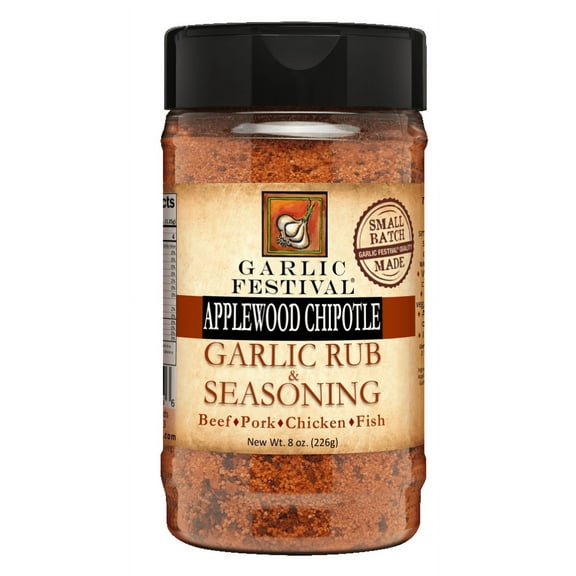 Garlic Festival Smoked Applewood Chipotle Garlic Rub & Seasoning