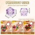 thumbnail image 2 of Uxcell Cuentas de Cubo Facetado de Acrílico de 8 mm, 300 Pcs Cuentas de Diamante para Hacer Joyas, Lavanda, 2 of 6