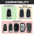 thumbnail image 2 of for Hyundai Sonata Key Fob Cover and Leather Keychain - TPU Key Case for Hyundai Santa Fe, Tucson, Ioniq 5, Palisade - 2019-2023 Keyfob Cover, 2 of 6