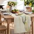 thumbnail image 2 of Table Runner 120 Inches Long for Kitchen Dining, Marble Yellow Dresser Scarf Farmhouse, Dining Table Decorations for Wedding/Parties, Modern Abstract Ink Painting Luxury 13 x 120 In, 2 of 8