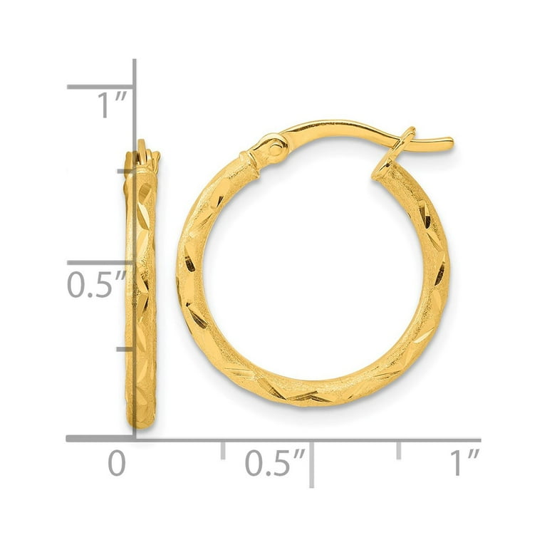 Hoop Earrings 2mm x 20mm 14k Yellow Gold-plated Sterling Silver Hoop Earrings 2mm x 20mm 14k Yellow Gold-plated Sterling Silver
