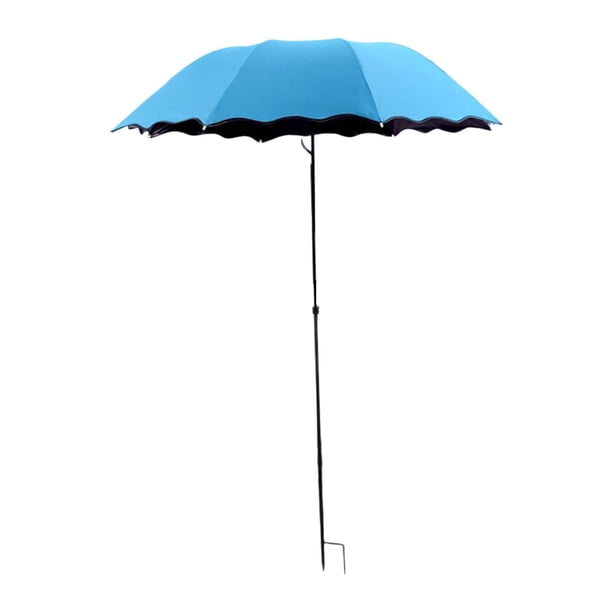 Sombrilla para plantas de mayor tamaño y protección solar para plantas en macetas. azul
