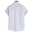 thumbnail image 5 of TIHLMK Mens Tshirts Summer Men's Cotton Plus Size Men's Short-sleeved Striped Printed Men's Shirt, 5 of 8