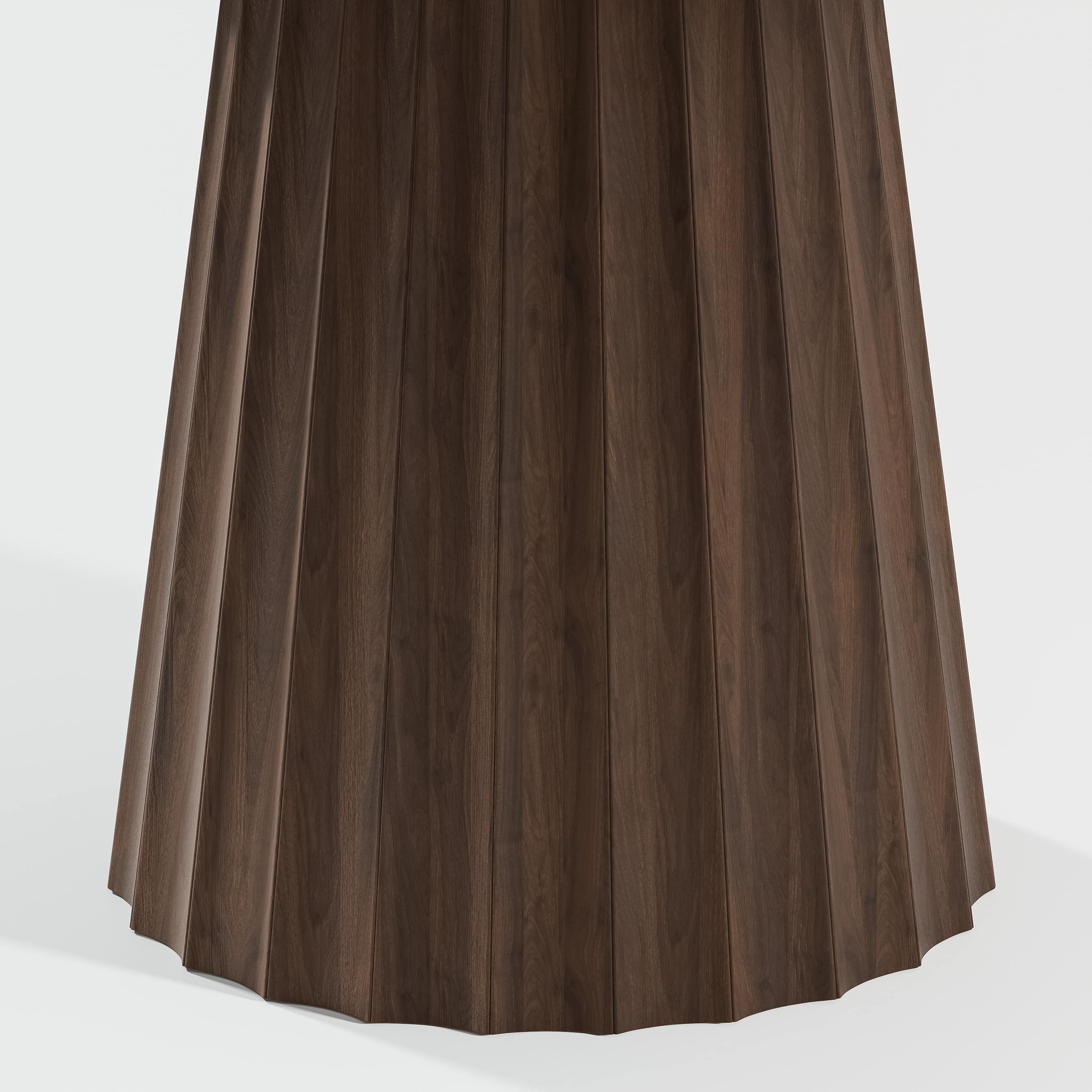 52 in. Soild Wood Walnut Dining Table Round Kitchen Table