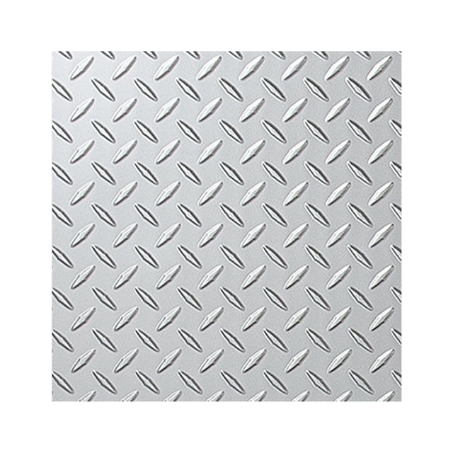 FASÄDE Easy Installation Diamond Plate Argent Silver Wall Panel Sample (12" X 12" Sample)