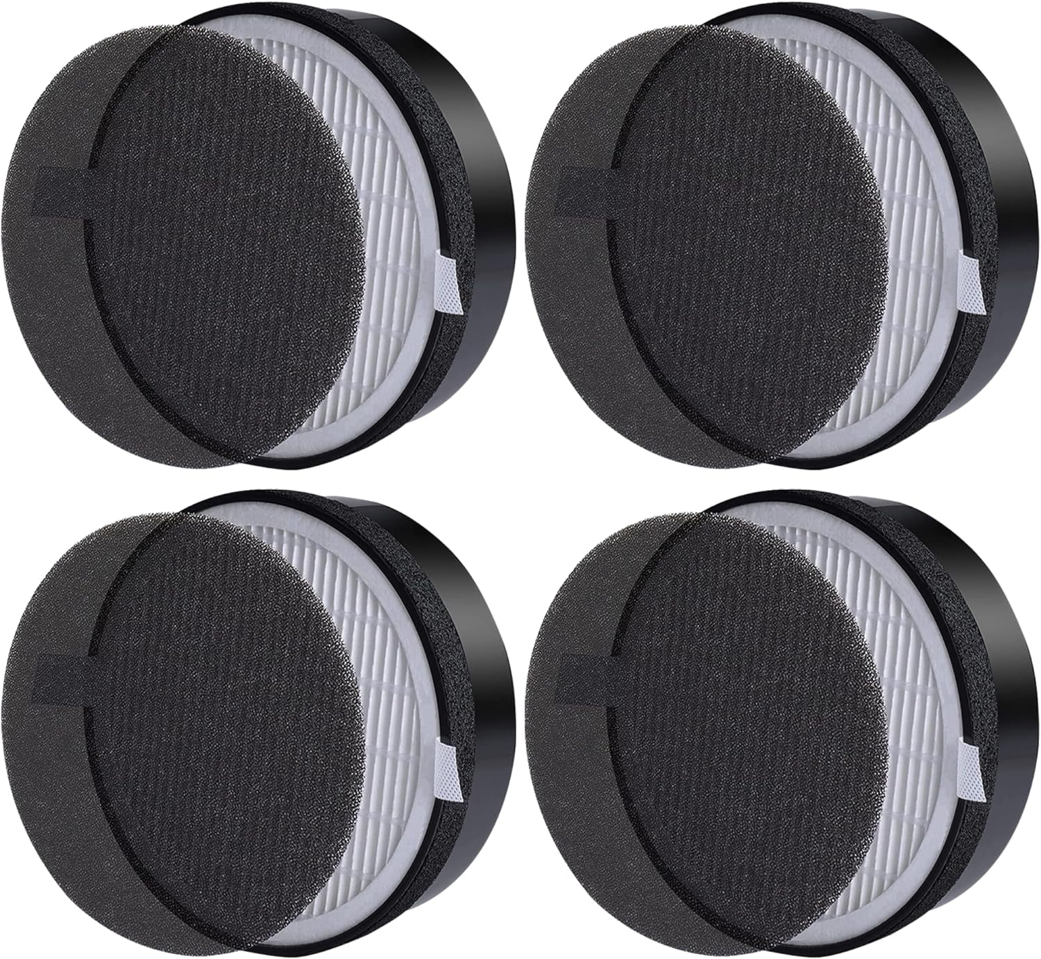 for LEVOIT LV-H132 Replacement Filters, Compatible with LV-H132 3-in-1 Nylon Pre-Filter, High-Efficiency Activated Carbon True HEPA Filters, Part LV-H132-RF, 2 Pack
