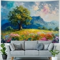 thumbnail image 4 of JRXY Landscape Painting Tapestry - High-Quality Short Plush Wall Hanging Painting, 4 of 6