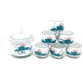 thumbnail image 1 of TJ Global Chinese Japanese Porcelain Tea Set with Traditional Design, 100% Handmade Traditional Tea Ceremony Set with Teapot and 6 Teacups (Lily Flower), 1 of 5